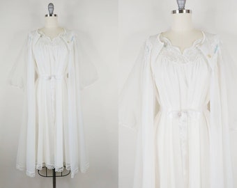 Vintage 1950's Peignoir Nachthemd en Robe Set Kleding Dameskleding Pyjamas & Badjassen Sets 
