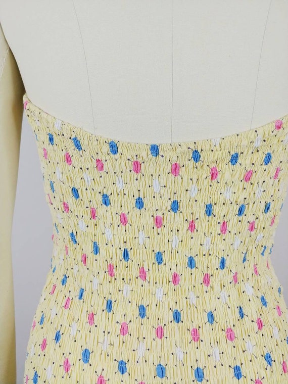 1950s Atomic Print One Piece Cotton Swimsuit | Vi… - image 9