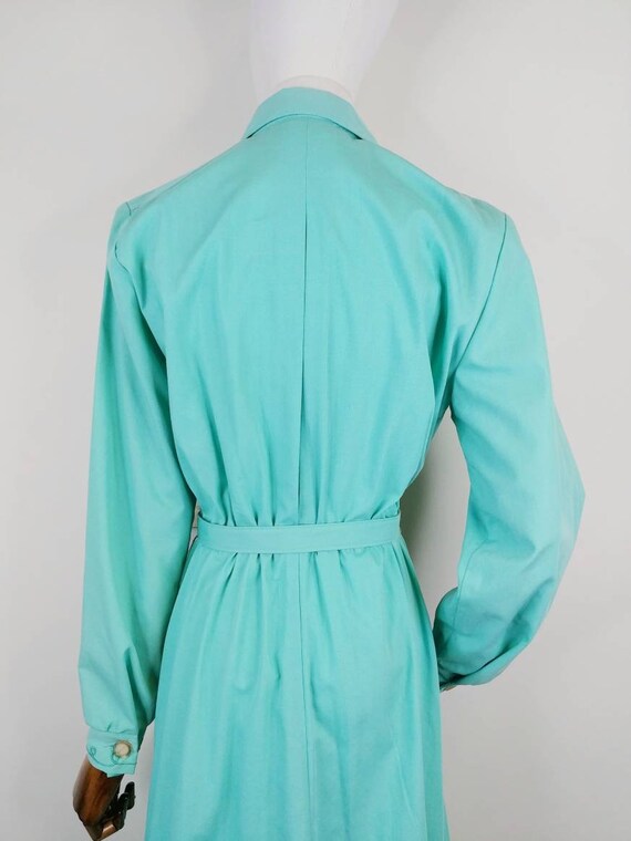 1980s Willi of California Mint Green Cotton Dress… - image 8