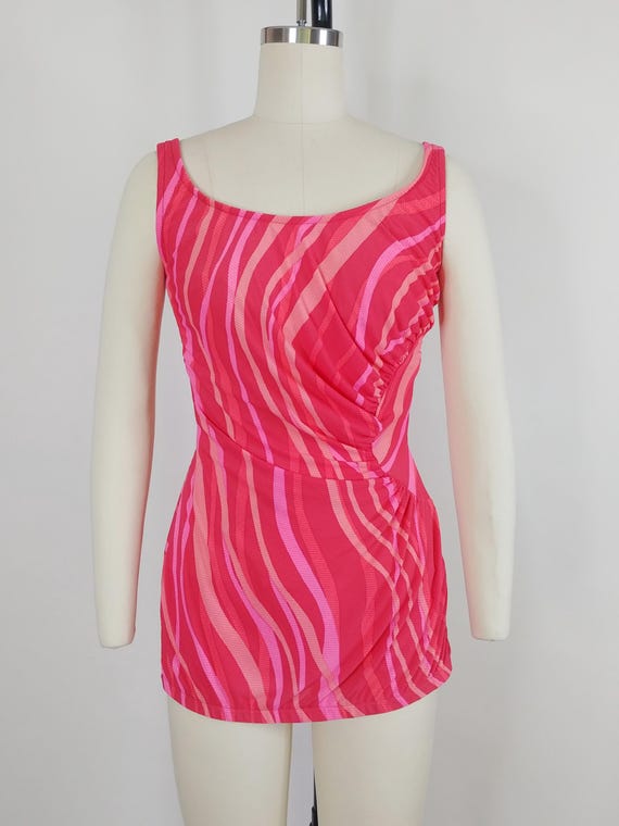 1960s Groovy Mod Abstract One Piece Swimsuit | Vi… - image 2
