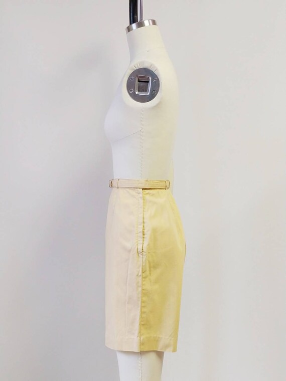 1950s Mustard Yellow Cotton Shorts | Vintage 50s … - image 5