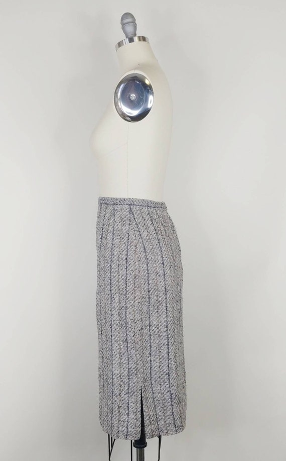 1960s Tweed Pencil Skirt | Vintage 60s Black Brow… - image 4