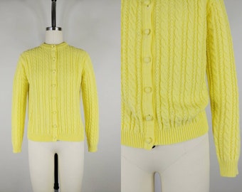 Pale Yellow Cardigan - Etsy