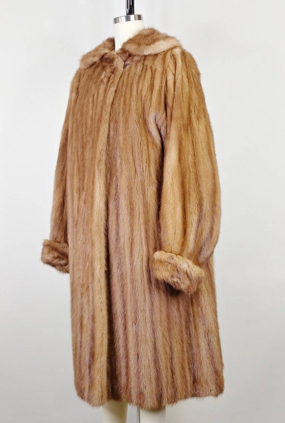 1940s Mid Length Brown Mink Fur Coat  | Vintage 4… - image 4