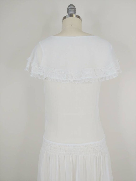 1920s Pilgrim Collar White Cotton Lawn Dress | Vi… - image 8