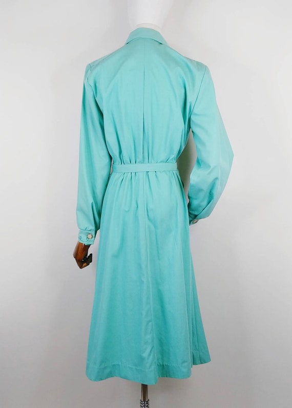 1980s Willi of California Mint Green Cotton Dress… - image 7