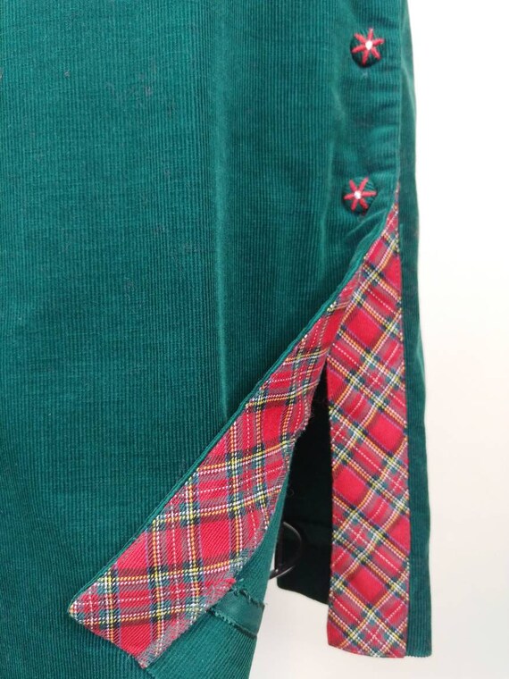 1990s Susan Bristol Pine Green Corduroy Skirt | V… - image 3