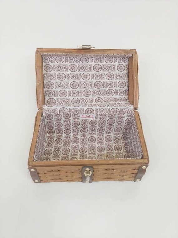 1960s Treasure Chest Box Purse Vintage 60s Dark Bro… Gem