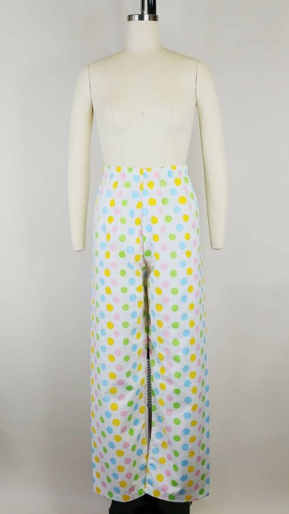 1960s Candy Colors Polka Dot Cotton Pajamas | Vin… - image 8
