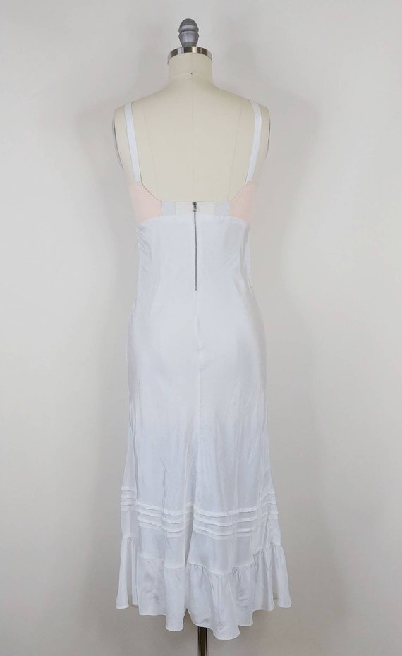 1930s Bias Cut White Slip Built in Bra | Vintage … - image 7