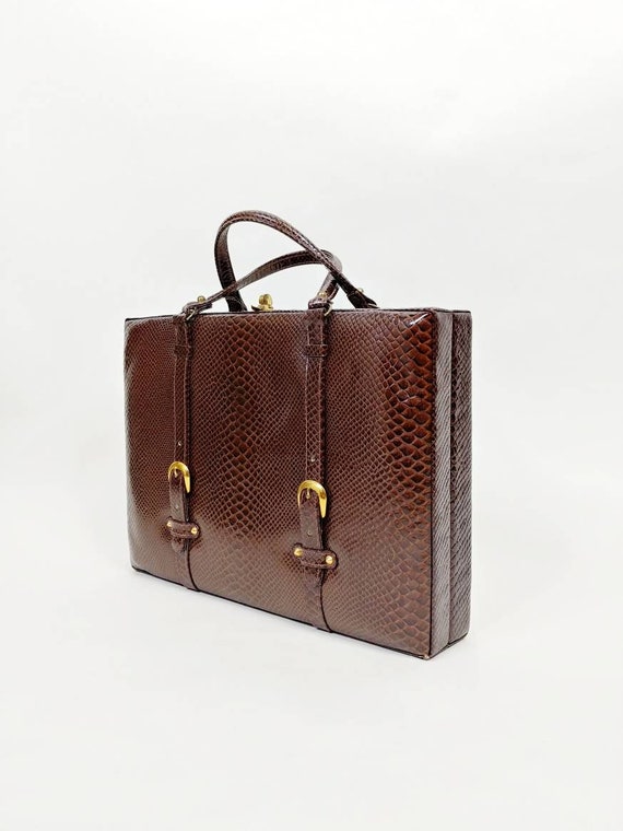 1960s Murray Kruger Lizard Skin Briefcase | Vinta… - image 3