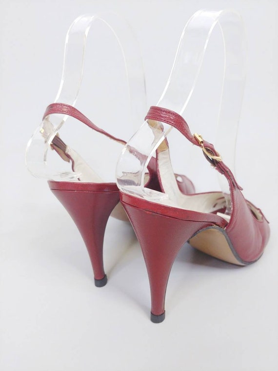 1970s Rosina Ferragamo Schiavone Oxblood Leather … - image 7