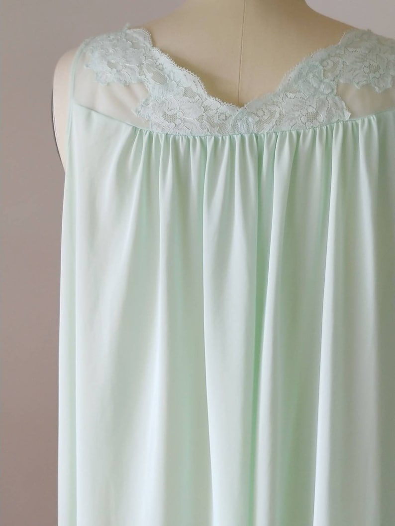 1960s Mint Green Babydoll Nightgown Vintage 60s Nylon Etsy