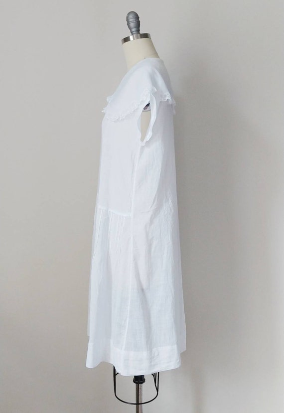1920s Pilgrim Collar White Cotton Voile Dress | V… - image 7