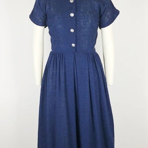 navy blue shirtwaist dress
