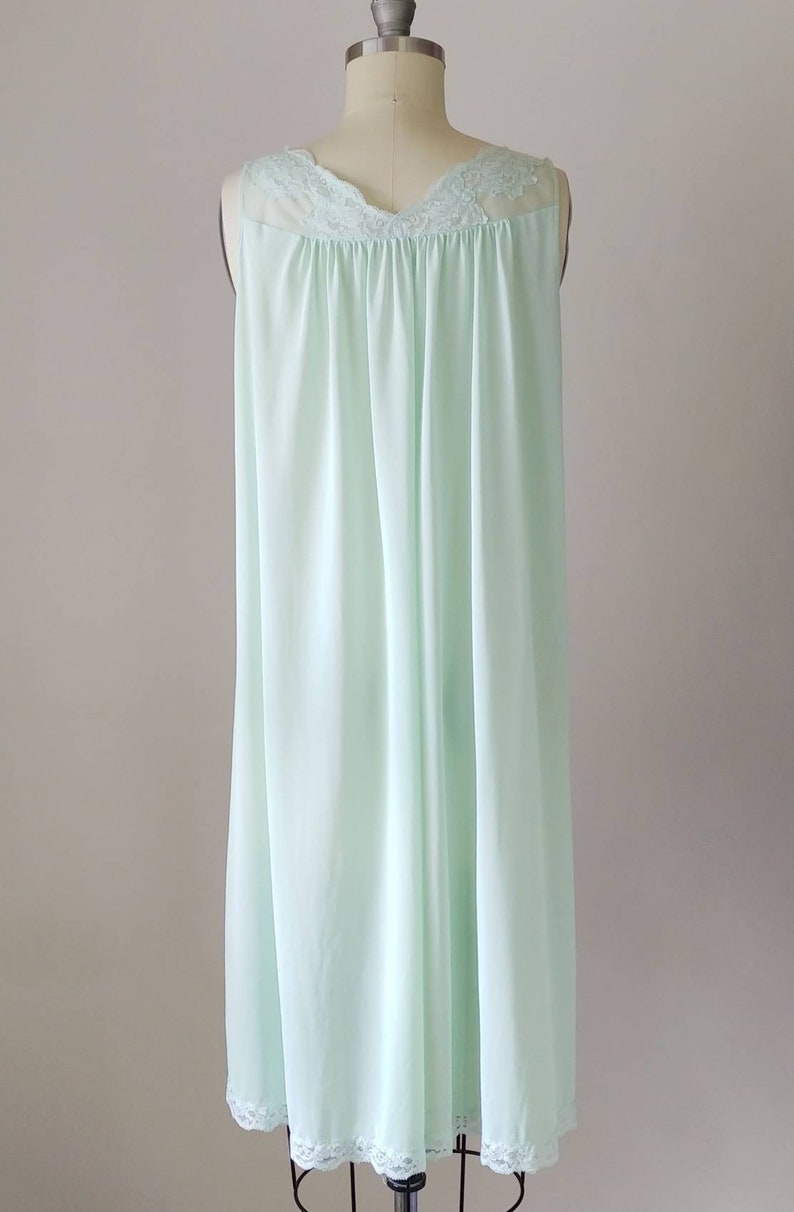 1960s Mint Green Babydoll Nightgown Vintage 60s Nylon Etsy