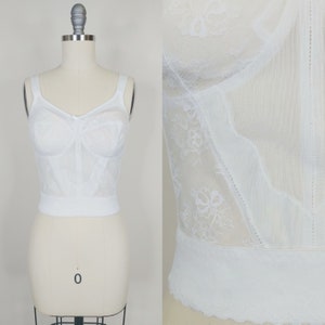 1990s Bali Bow Print Long Line Bra | Vintage 90s Brassiere | Women&#39;s Shapewear 36C