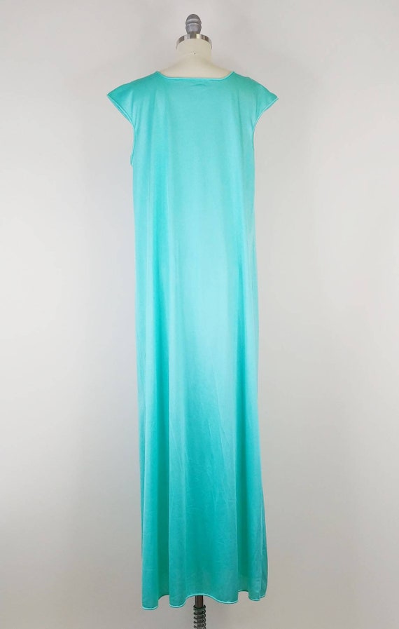 1980s Seafoam Green Nylon Nightgown | Vintage 80s… - image 7