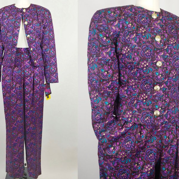 Black and Gold Paisley - Black and Gold Floral Suit With Bowtie With Pants main image 1