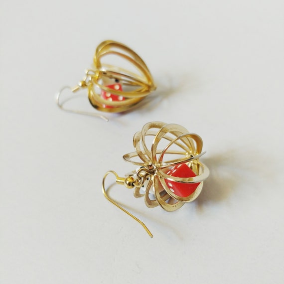 1960s Lucky Dice Cage Novelty Earrings | Vintage … - image 6