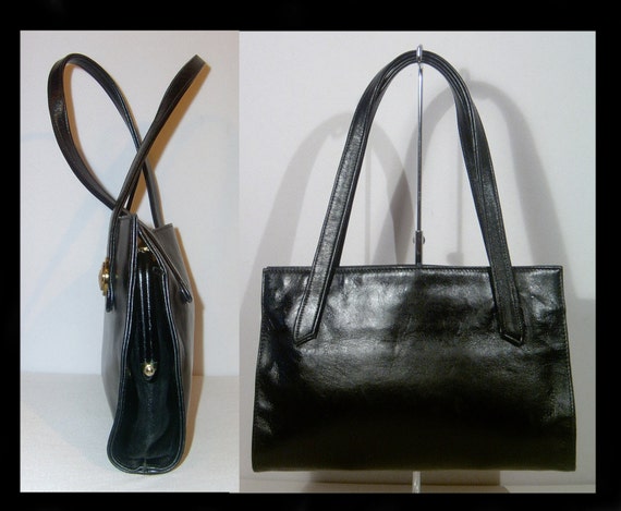 Wide Jane black leather purse ~ Jane Shilton Made… - image 2