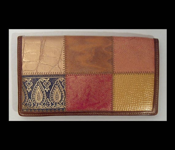 Vintage Braccialini patchwork leather wallet ~ Mad