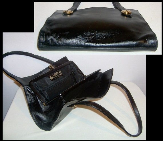 Wide Jane black leather purse ~ Jane Shilton Made… - image 4