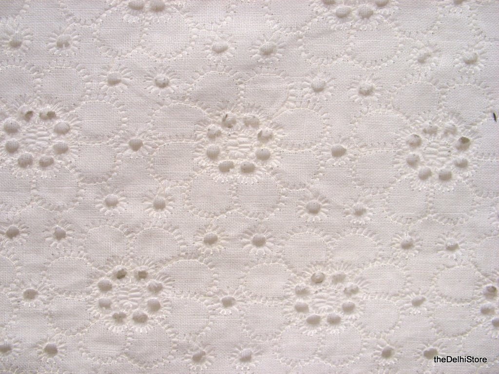 Embroidered Linen Eylet Embroidery Extra Wide Linen Fabric by Etsy