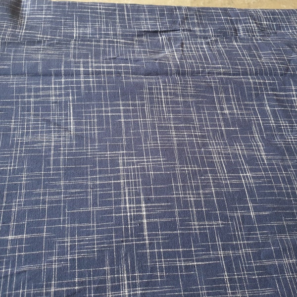 Tissu flammé en coton de paix teint en fil Chambray bleu grisâtre / tissu Khadi vendu par cour