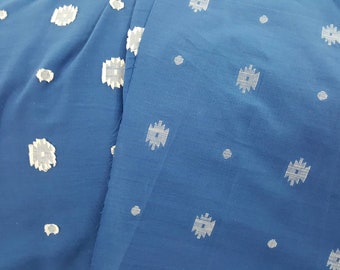 Royal Blue and White Woven Cotton Light Weight Cotton Fabric Sold by Yard