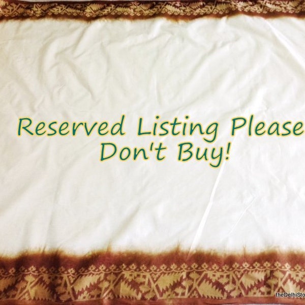 Reserved - Hand Block Printed Unbleached Pure Cotton soft Fabric