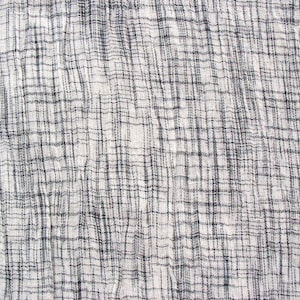 Greyish White and Black Yarn Dyed Striped Cotton Gauze Fabric by Yard