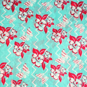 58&quot; Wide Screen Printed Floral Print Off White Cotton Fabric by the yard