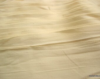 48" Wide Cream Coloured Unbleached Cotton Voile Dyeable Crafting Fabric