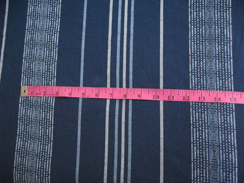 60 Wide Woven Cotton Dobby Fabric in navy and White by Etsy