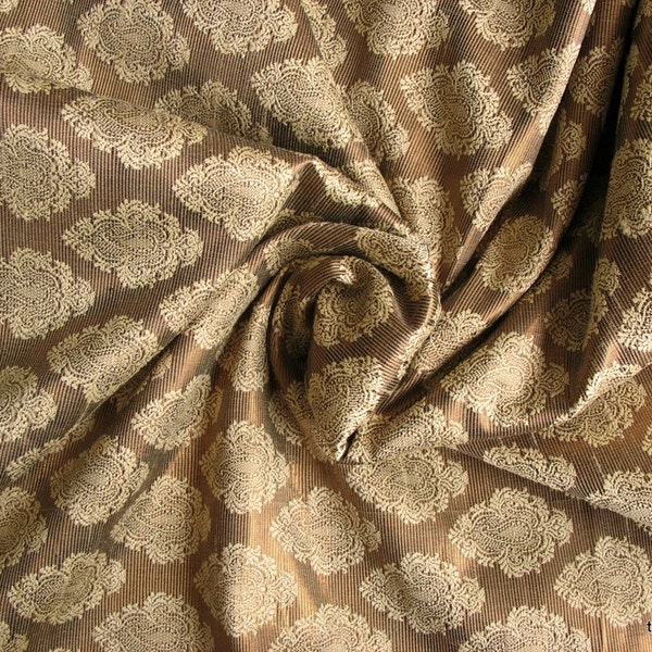 28" Long Cotton Silk Jacquard Fabric Remnant