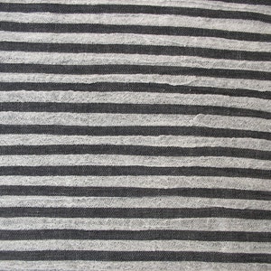 Black and Grey Yarn Dyed Striped Cotton Gauze Fabric by Yard