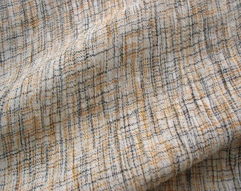 Cream Beige brown Yarn Dyed Cotton Gauze Fabric by Yard