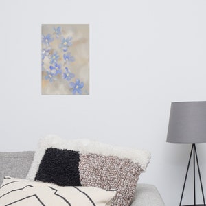 Forget-me-not painting, Digital Painting, Art Print