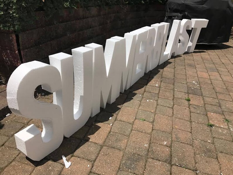 Large Styrofoam Name White Styrofoam Name Free Standing Etsy