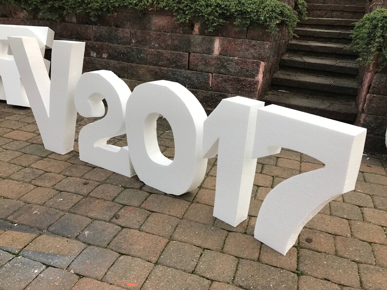 Large Styrofoam Name White Styrofoam Name Free Standing Etsy