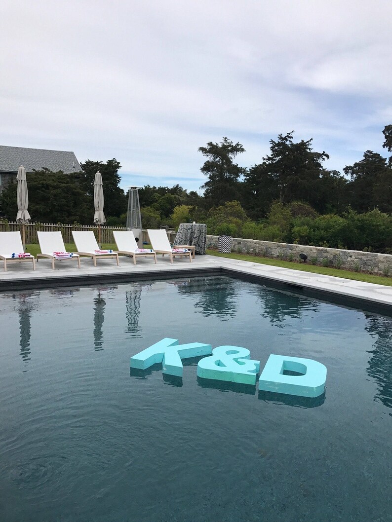 Floating Pool Letters Wedding Monograms Wedding Day Etsy