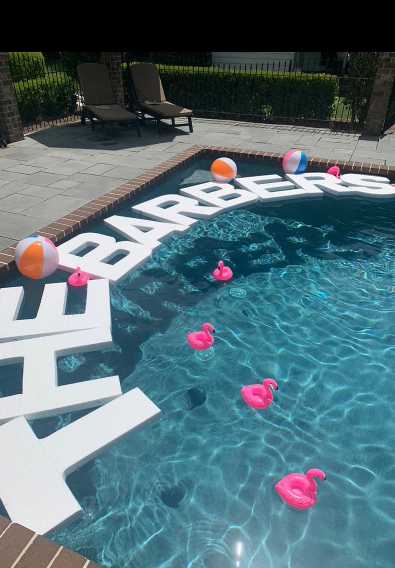 Pool party monogram Floating pool letterswedding monograms Etsy