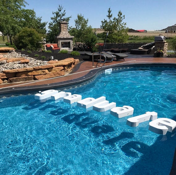 Floating Pool Letters Wedding Monograms Wedding Day Etsy
