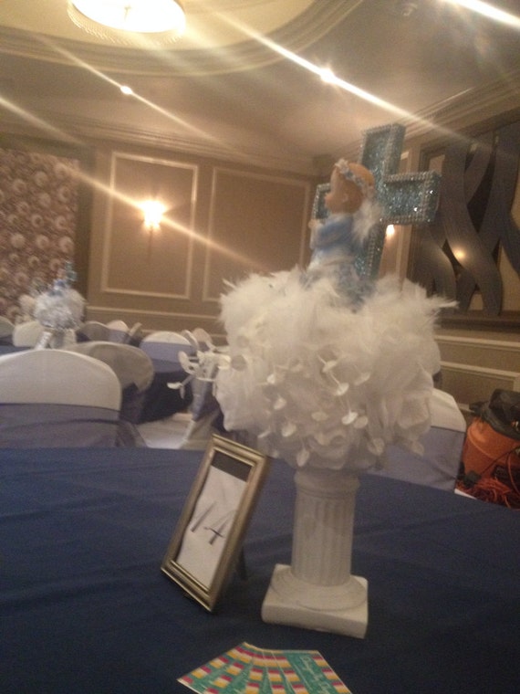 Items similar to Baptism Centerpiece Christening Centerpiece