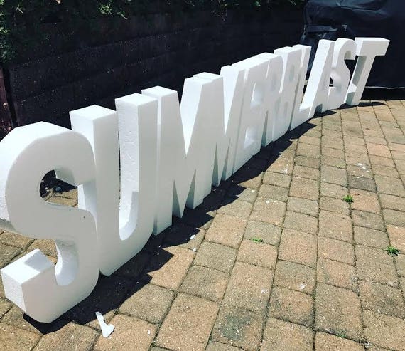 Large Styrofoam Name White Styrofoam Name Free Standing Etsy