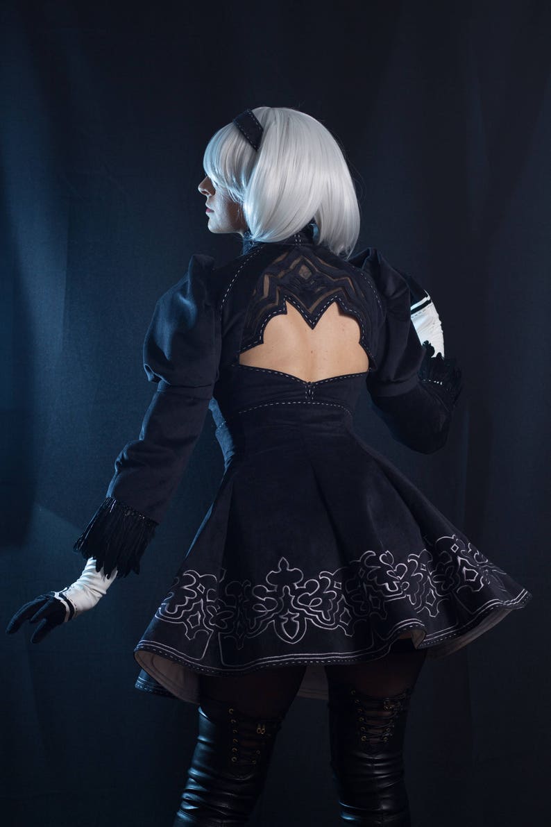 2b Nier Automata Cosplay Custom Made Costume Dress Etsy