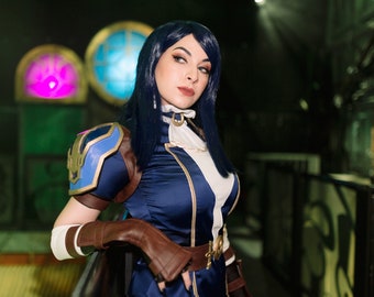 Caitlyn Arcane League of Legends cosplay hecho a medida