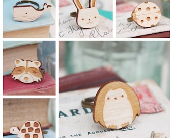 Wooden Animal Rings