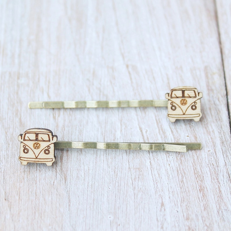 Laser Cut Wooden Camper Van Hair Grips Etsy